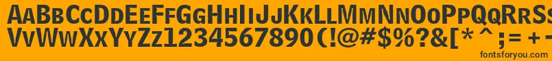 BellcentennialstdBdlisting Font – Black Fonts on Orange Background