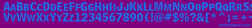 Шрифт BellcentennialstdBdlisting – синие шрифты на фиолетовом фоне