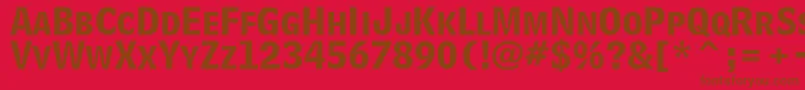 Шрифт BellcentennialstdBdlisting – коричневые шрифты на красном фоне