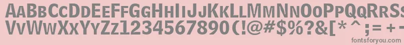 BellcentennialstdBdlisting-Schriftart – Graue Schriften auf rosa Hintergrund