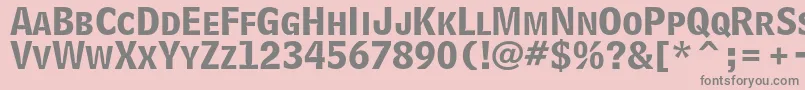 BellcentennialstdBdlisting Font – Gray Fonts on Pink Background