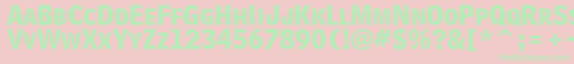 BellcentennialstdBdlisting Font – Green Fonts on Pink Background