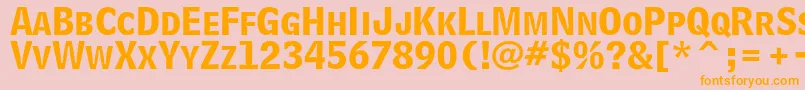 BellcentennialstdBdlisting Font – Orange Fonts on Pink Background