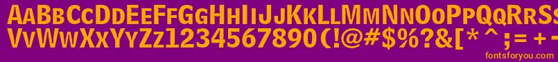 BellcentennialstdBdlisting Font – Orange Fonts on Purple Background