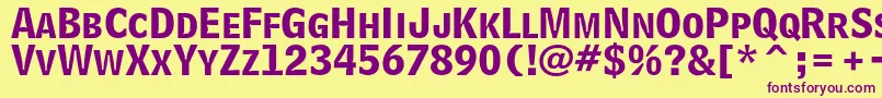 BellcentennialstdBdlisting Font – Purple Fonts on Yellow Background
