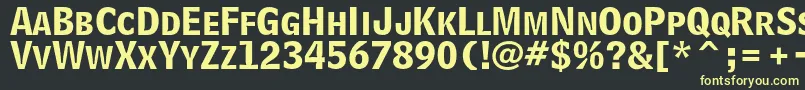 BellcentennialstdBdlisting Font – Yellow Fonts on Black Background