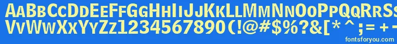 BellcentennialstdBdlisting Font – Yellow Fonts on Blue Background