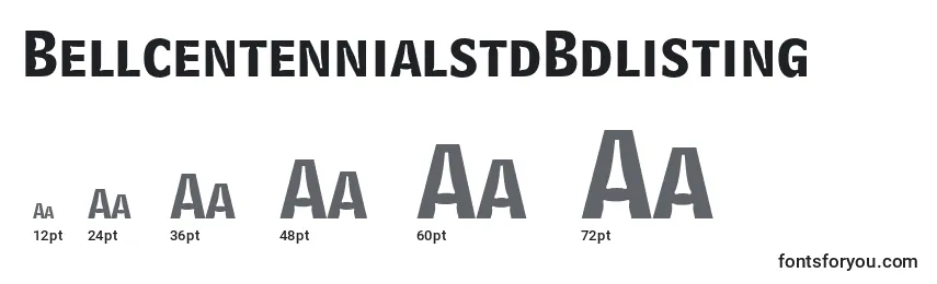 BellcentennialstdBdlisting Font Sizes
