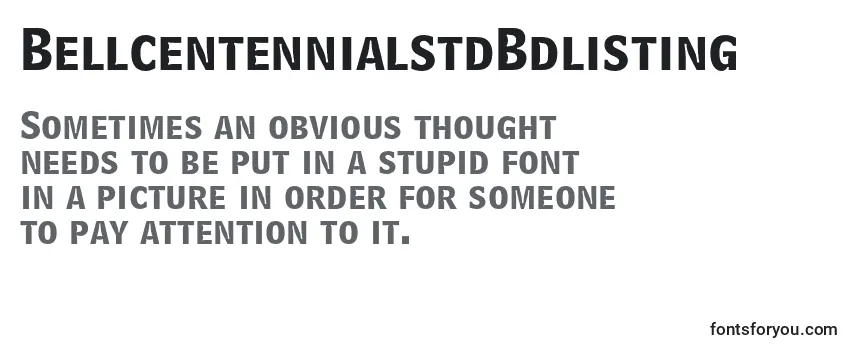 BellcentennialstdBdlisting-fontti