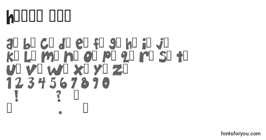 Schriftart Happh ffy – Alphabet, Zahlen, spezielle Symbole
