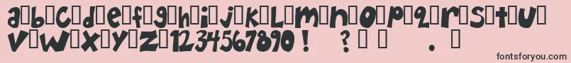 フォントHapph ffy – ピンクの背景に黒い文字