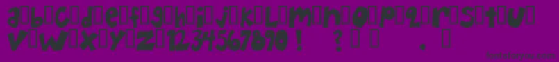 Fonte Happh ffy – fontes pretas em um fundo violeta