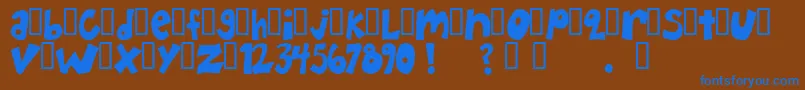 Happh ffy Font – Blue Fonts on Brown Background