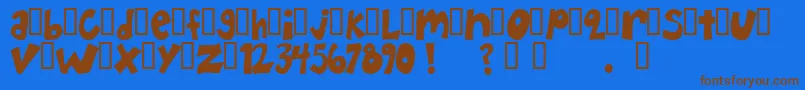 Шрифт Happh ffy – коричневые шрифты на синем фоне