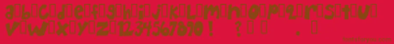 Happh ffy-fontti – ruskeat fontit punaisella taustalla