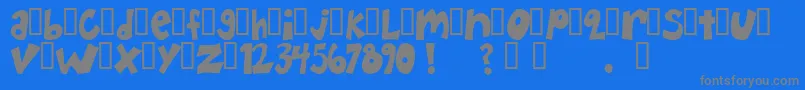 Happh ffy Font – Gray Fonts on Blue Background