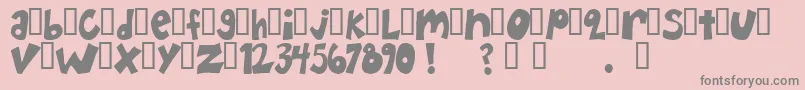 フォントHapph ffy – ピンクの背景に灰色の文字