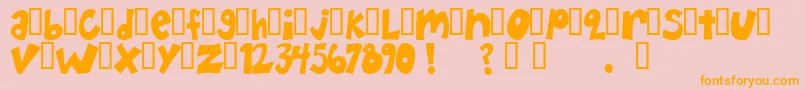 Happh ffy Font – Orange Fonts on Pink Background
