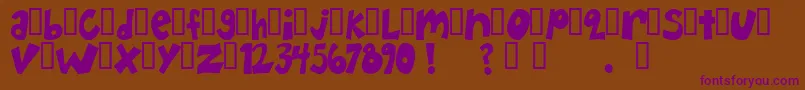 Шрифт Happh ffy – фиолетовые шрифты на коричневом фоне