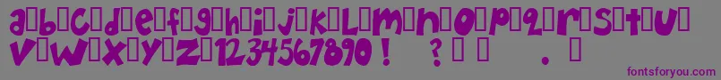 Happh ffy Font – Purple Fonts on Gray Background