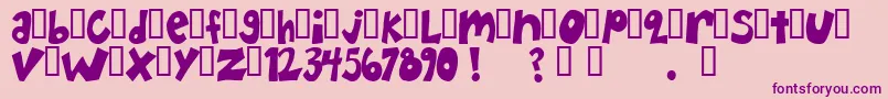 Happh ffy Font – Purple Fonts on Pink Background