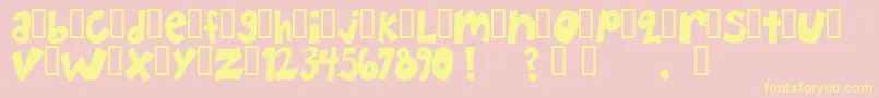 Happh ffy Font – Yellow Fonts on Pink Background