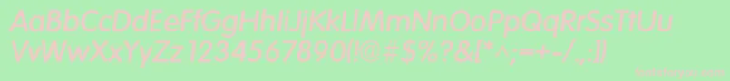 ElementarySfBoldItalic Font – Pink Fonts on Green Background