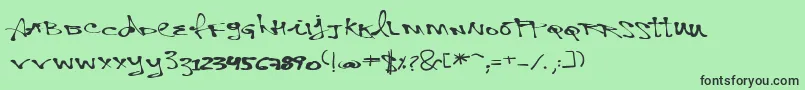 Подробнее о шрифте VtksPersonal Шрифт VtksPersonal – чёрные шрифты на зелёном фоне