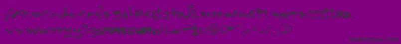 VtksPersonal Font – Black Fonts on Purple Background