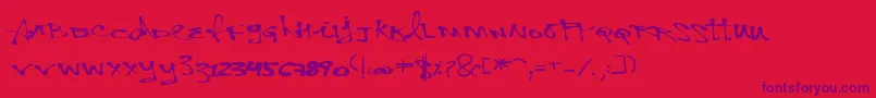 fuente VtksPersonal – Fuentes Moradas Sobre Fondo Rojo