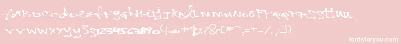 VtksPersonal Font – White Fonts on Pink Background