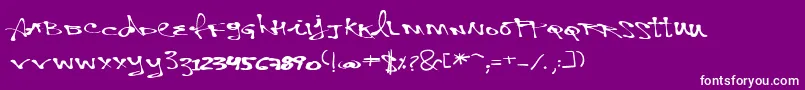 VtksPersonal Font – White Fonts on Purple Background