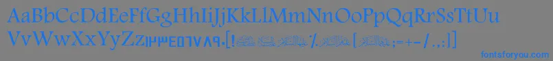 ScAmeen Font – Blue Fonts on Gray Background