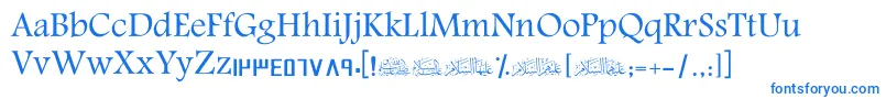 ScAmeen Font – Blue Fonts on White Background