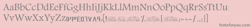 ScAmeen Font – Gray Fonts on Pink Background