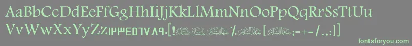 ScAmeen Font – Green Fonts on Gray Background