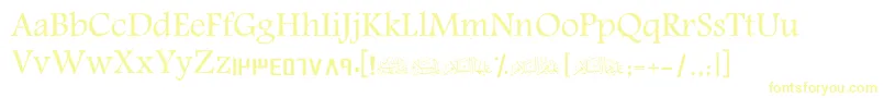 ScAmeen Font – Yellow Fonts on White Background