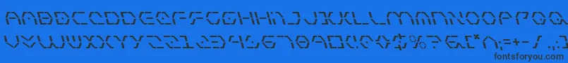 フォントZetasentryl – 黒い文字の青い背景
