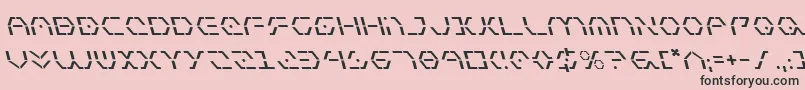 フォントZetasentryl – ピンクの背景に黒い文字