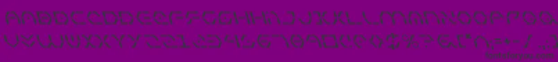 Fonte Zetasentryl – fontes pretas em um fundo violeta