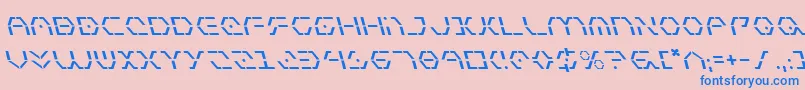 フォントZetasentryl – ピンクの背景に青い文字