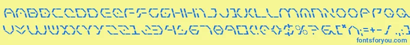 Czcionka Zetasentryl – niebieskie czcionki na żółtym tle