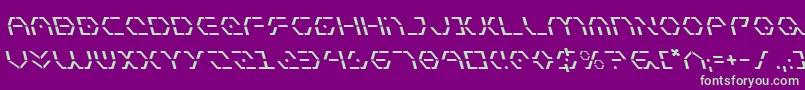 フォントZetasentryl – 紫の背景に緑のフォント