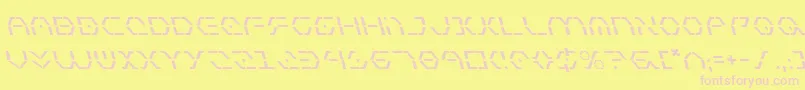 Fonte Zetasentryl – fontes rosa em um fundo amarelo