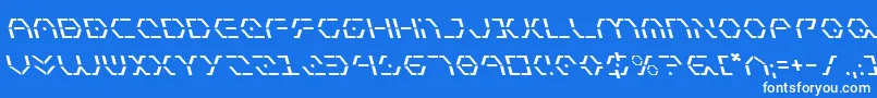 フォントZetasentryl – 青い背景に白い文字