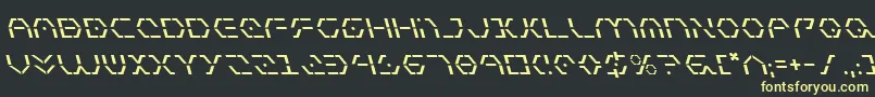 フォントZetasentryl – 黒い背景に黄色の文字