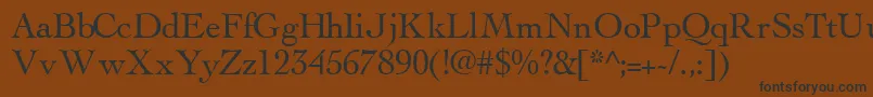 ThesissskRegular Font – Black Fonts on Brown Background