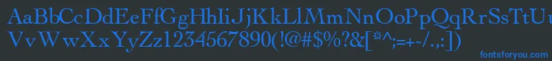 More about ThesissskRegular Font ThesissskRegular Font – Blue Fonts on Black Background