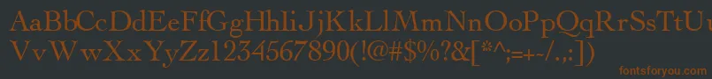 ThesissskRegular Font – Brown Fonts on Black Background