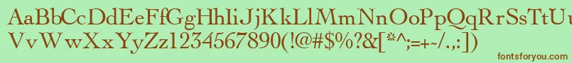 ThesissskRegular Font – Brown Fonts on Green Background